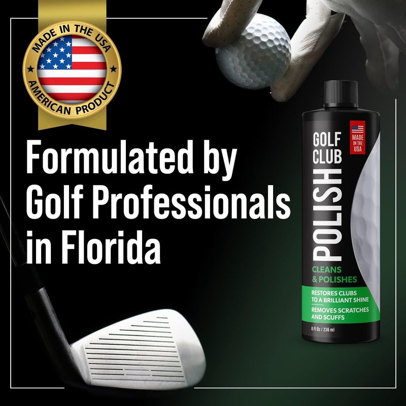 Berkland Golf Club Polish & Rust Remover – Made in USA – Instant Golf Club Cleaner & Scratch Remover Cream – 8 oz Golf Club Polish Compound, Groove Cleaner & Golf Club Polishing Kit – Shine, Protect & Restore - Image 3
